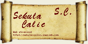 Sekula Čalić vizit kartica